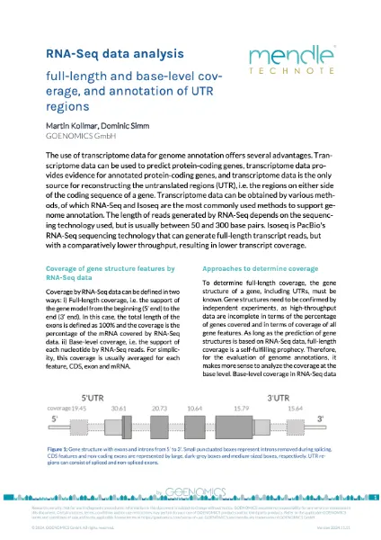 Tech note: RNA-Seq data analysis